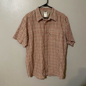 Men's Red Plaid Short Sleeve Shirt